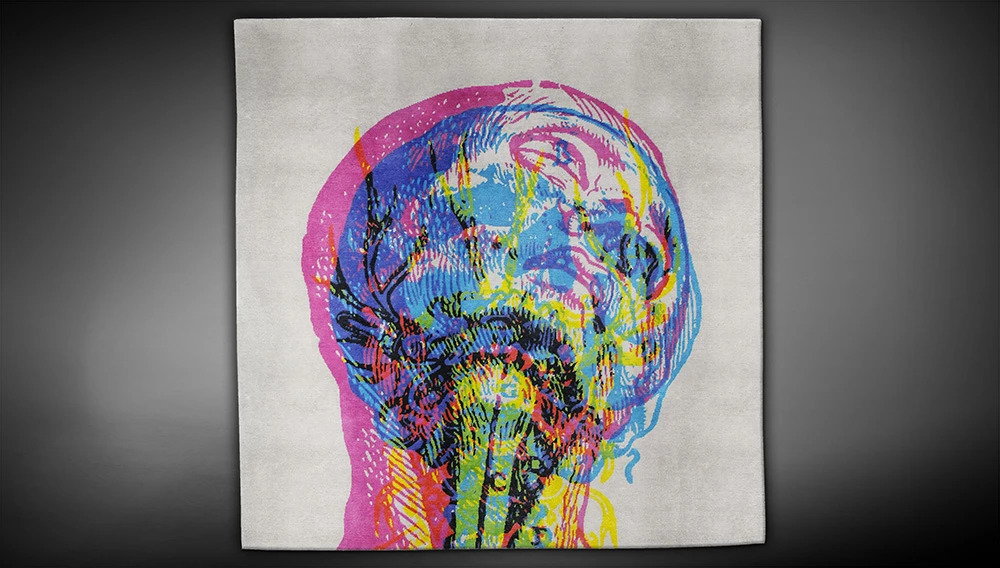 VESALIO Skull Artep rug with natural light