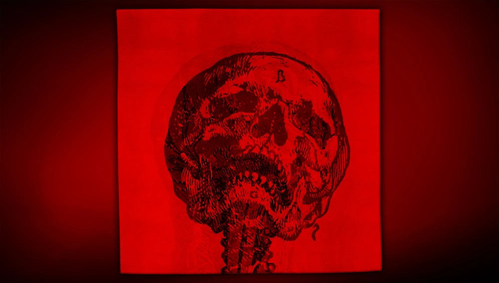 VESALIO skull Artep rug with red light
